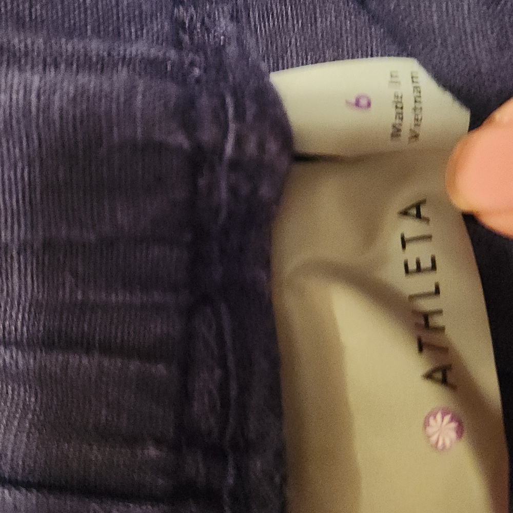 Athleta 100% Linen Dark Blue Pants Size 6 - Picture 5 of 9